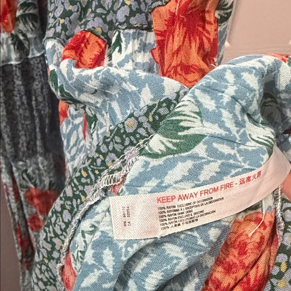 Free people intimately Gabriela maxi floral boho halter dress size large